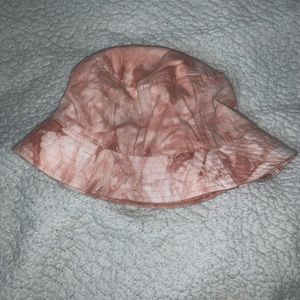 Free Press Pink and White Tie Dye Bucket Hat